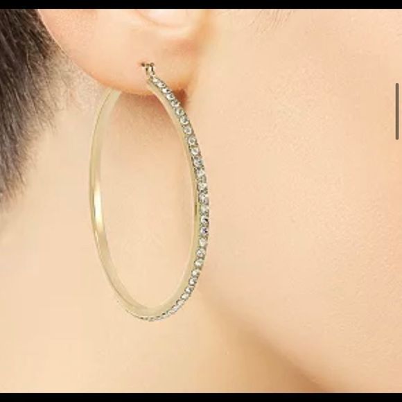 INC International Concepts Jewelry - INC Cubic Zirconia Hoop Earrings Created for Macys NIP